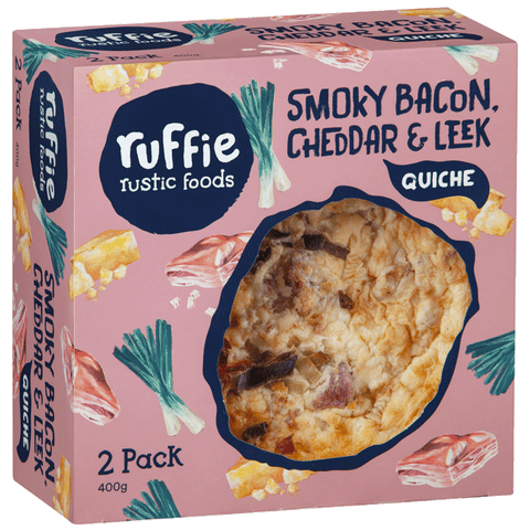 Smoky Bacon, Cheddar & Leek Quiche 2 Pack